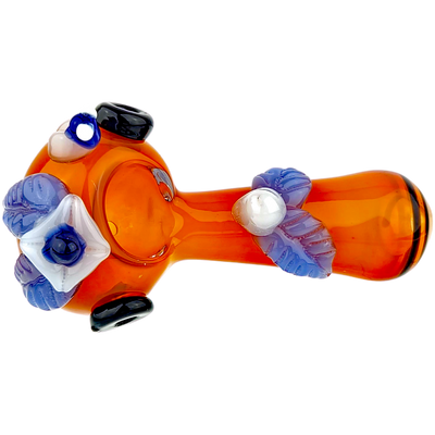 4.5″ FUME FLOWER & BEE GLASS HAND PIPE