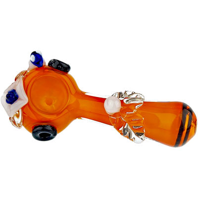 4.5″ FUME FLOWER & BEE GLASS HAND PIPE