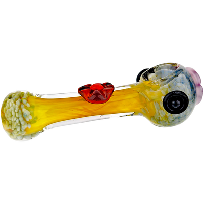 5″ FUME W/ FLOWER GLASS HAND PIPE