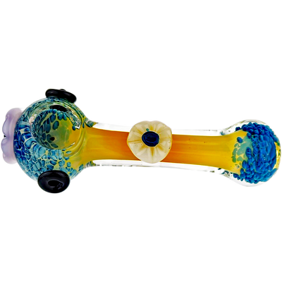 5″ FUME W/ FLOWER GLASS HAND PIPE