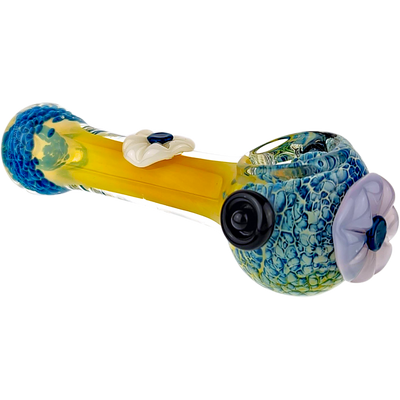 5″ FUME W/ FLOWER GLASS HAND PIPE