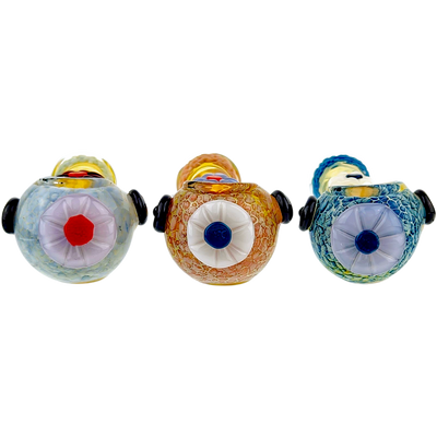 5″ FUME W/ FLOWER GLASS HAND PIPE