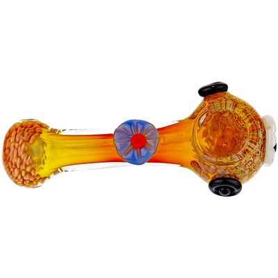 5″ FUME W/ FLOWER GLASS HAND PIPE