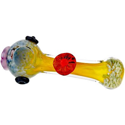 5″ FUME W/ FLOWER GLASS HAND PIPE