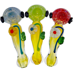 5″ FUME FLOWER GLASS HAND PIPE