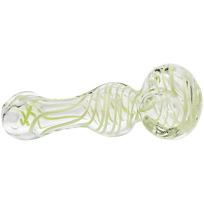 4.5″ Clear w/ Color Swirl Glass Hand Pipe