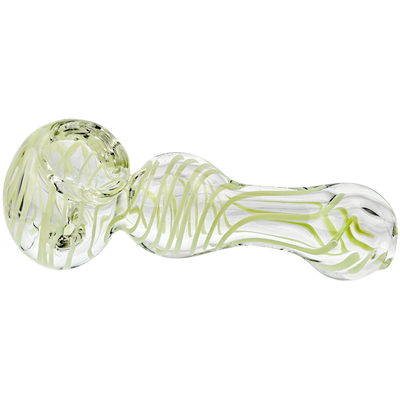4.5″ Clear w/ Color Swirl Glass Hand Pipe