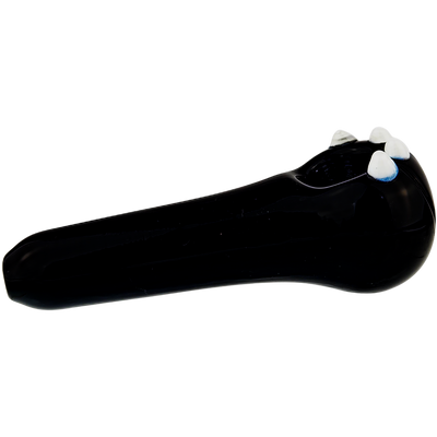 4" Glass Cat Paw Hand Pipe - scale reference