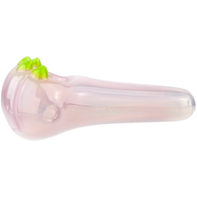 4" Glass Cat Paw Hand Pipe - close up