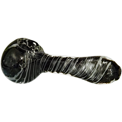 3.5" Color Spiral Glass Hand Pipe - alternate angle