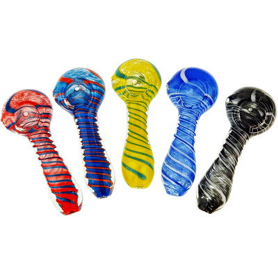3.5″ COLOR SPIRAL GLASS HAND PIPE