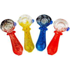 3.5″ TWO-TONE CONFETTI W/ RING GLASS HAND PIPE
