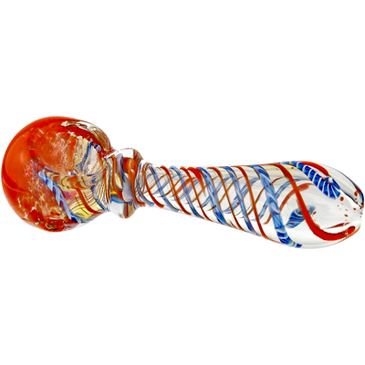 4" Glass Hand Pipe - detail view
