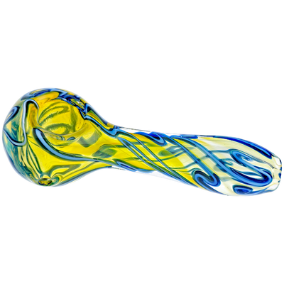 4.5" Fume w/ Color Silly String Line Wrap Hand Pipe - additional view