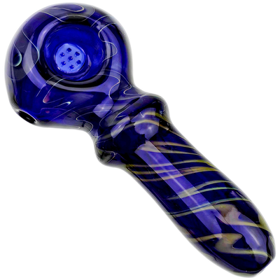 4" Cobalt Slime Fume Silly String Hand Pipe - detail view