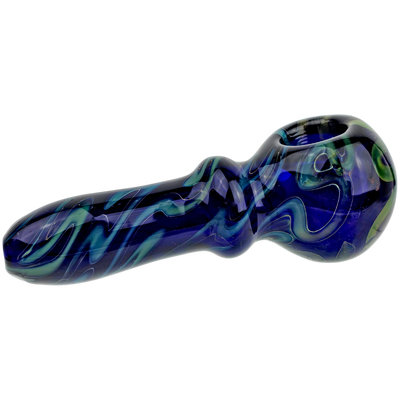 4" Cobalt Slime Fume Silly String Hand Pipe - alternate angle