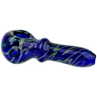 4" Cobalt Slime Fume Silly String Hand Pipe - close-up view