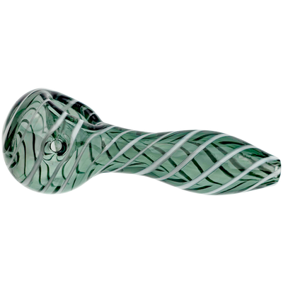 4" Solid Color w/ White Swirl Hand Pipe - additional view