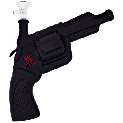 11″ ARSENAL HANDGUN BONG W/ STAND & 1PC FLOWER BOWL SLIDE