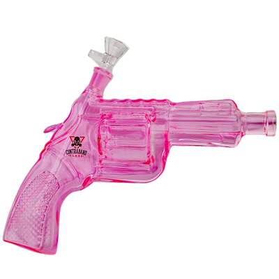 11″ ARSENAL HANDGUN BONG W/ STAND & 1PC FLOWER BOWL SLIDE