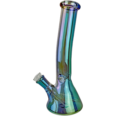 10" Iridescent Bent Neck Beaker - Image 6