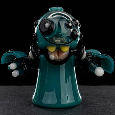 Kerby Armed Bot on dark slate surface - Oil Slick Pad