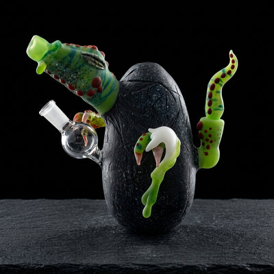 Kid Dino Hatchling Set on dark slate surface - Oil Slick Pad