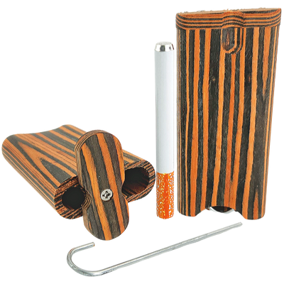4" Two-Tone Wood Dugout w/ Poker - main product photo