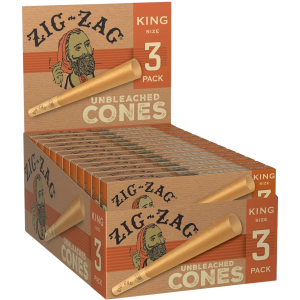 ZIG ZAG KING SIZE UNBLEACHED CONES CARTON