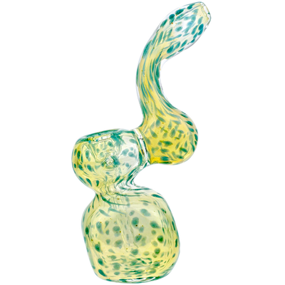 7" Polka Dot Fume Square Body Bubbler - alternate angle