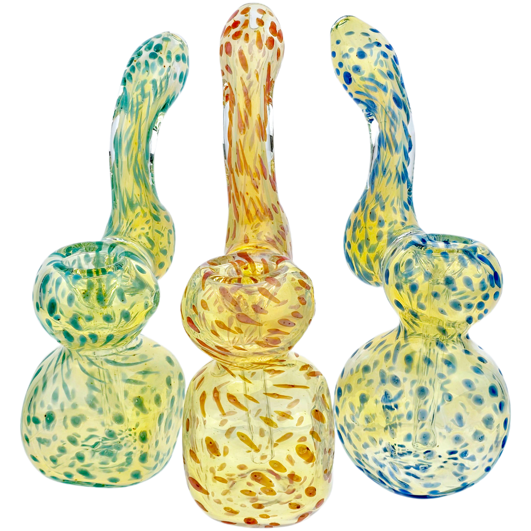 7″ POLKA DOT FUME SQUARE BODY BUBBLER