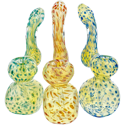 7″ POLKA DOT FUME SQUARE BODY BUBBLER