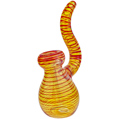 7" Fume Color Wrap Trunk Neck Bubbler - close-up view