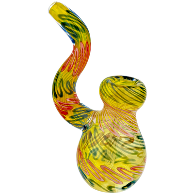 7" Fume Color Wrap Trunk Neck Bubbler - additional view