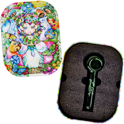 LINDA BIGGS FAIRY HAND PIPE IN ROLLING CASE BOX SET