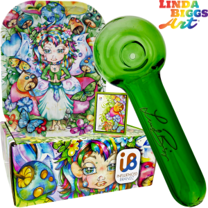 LINDA BIGGS FAIRY HAND PIPE IN ROLLING CASE BOX SET