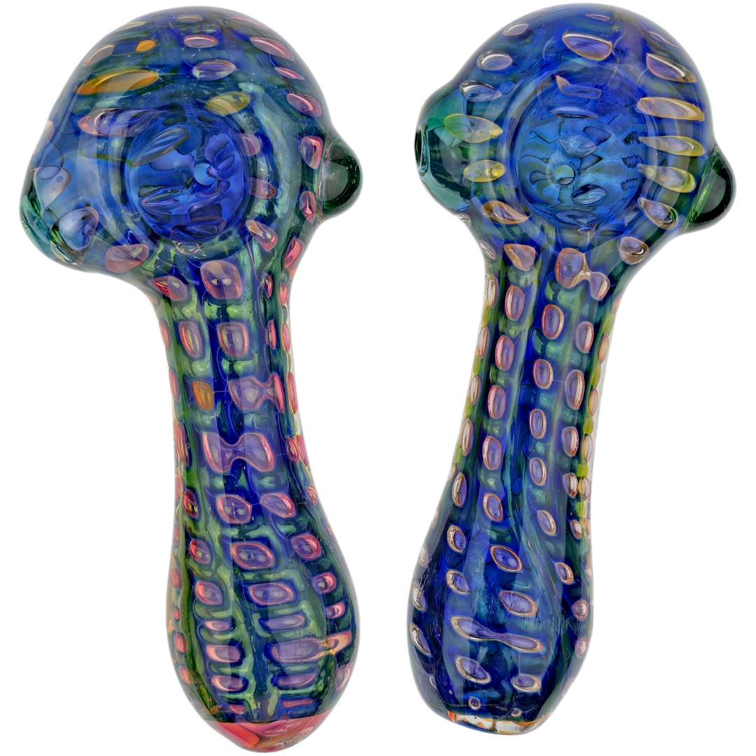 4.5″ BUBBLE TRAP COBALT FUME HAND PIPE