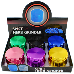 2.5″ NOTCHED ALUMINUM GRINDER 6 PACK DISPLAY