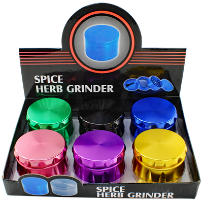 2.5″ NOTCHED ALUMINUM GRINDER 6 PACK DISPLAY
