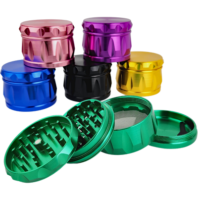 2.5″ NOTCHED ALUMINUM GRINDER 6 PACK DISPLAY