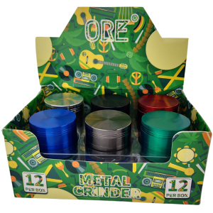 2.5″ CLASSIC ZINC GRINDER – 12 PACK DISPLAY