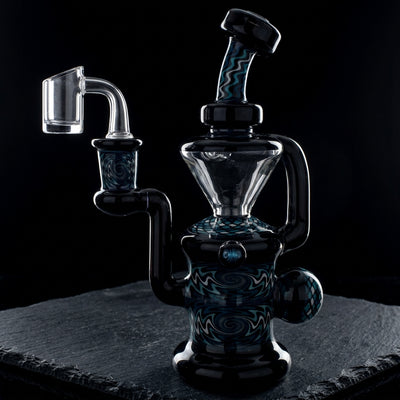 Editorial product photography on charcoal slate
