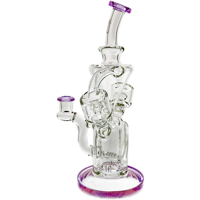 10" Monark Color Accent Dual Chamber Recycler - alternate angle
