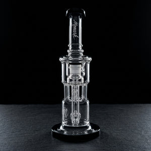 11" Monark Color Accent Pillar Incycler (one off) on dark slate surface - Oil Slick Pad