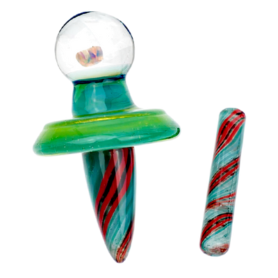 14 M 90° Color Ribbon w/ Opal Slurper Carb Cap & Pillar Banger Set
