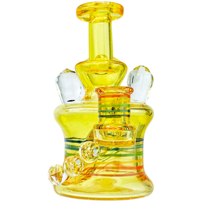 5" PHD Glass Full CFL Facet Opal Rip Curl Bottle