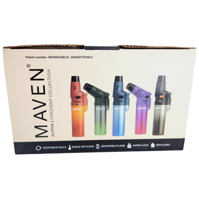 3.5″ MAVEN ALPHA+ GRADIENT TORCH – 15 PACK DISPLAY by Maven