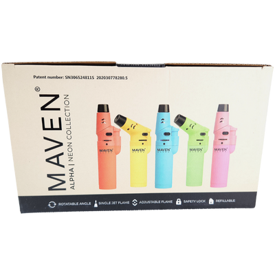 3.5″ MAVEN ALPHA+ NEON TORCH – 15 PACK DISPLAY by Maven