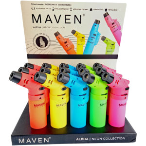 3.5″ MAVEN ALPHA+ NEON TORCH – 15 PACK DISPLAY by Maven