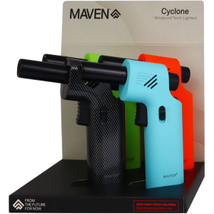 MAVEN CYCLONE TORCH – 4 PACK DISPLAY by Maven
